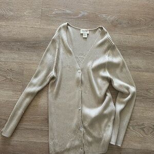 Women's Beige Cardigan Sweater